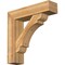 Ekena Millwork Olympic Block Rough Sawn Bracket w/ Offset Brace, Western Red Cedar, 8"W x 32"D x 32"H BKT0806X32X32OLY05RWR - alternate 1